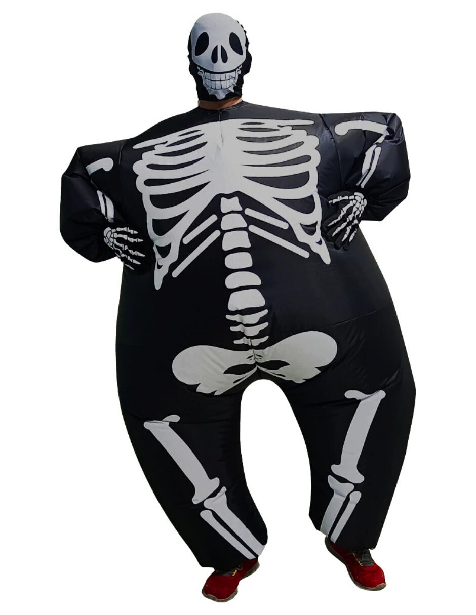 Disfraz disfraz inflable de esqueleto calaveras unisex